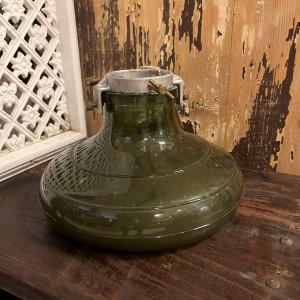 Juletræsfod Holmegaard Antik i mørkegrønt glas 