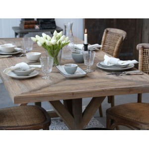 Fransk Spisebord i genbrugstræ 90x200cm Natur