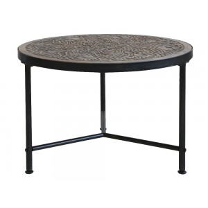 Sofabord med udskæringer Ø60cm Natur