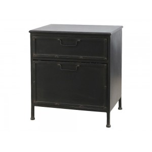 Factory Kommode med 2 skuffer H50cm Sort Factory Kommode med 2 skuffer H50cm Sort