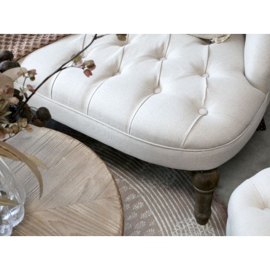 Fransk sofa i hørstof 2 personer 110cm Hør - Gratis Levering