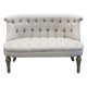 Fransk sofa i hørstof 2 personer 110cm Hør Fransk sofa i hørstof 2 personer 110cm Hør