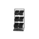 Hylde med 6 aftagelige kasser H58cm Sort Hylde med 6 aftagelige kasser H58cm Sort