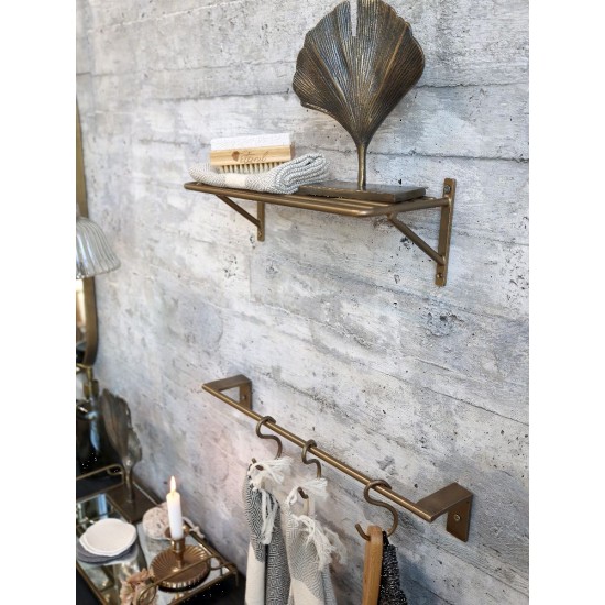 Hylde med riller B32cm Messing Hylde med riller B32cm Messing