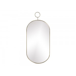 Spejl med messingramme H55cm Spejl med messingramme H55cm