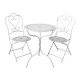 Cafesæt med 2 stole og 1 bord Hvid