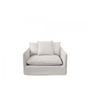 Malo Stol i hør med 3 puder B110cm - Gratis Levering Malo Stol i hør med 3 puder B110cm - Gratis Levering