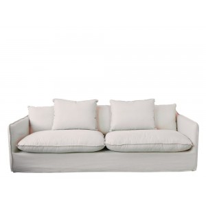 Malo Sofa i hør med 5 puder B220cm - Gratis Levering Malo Sofa i hør med 5 puder B220cm - Gratis Levering