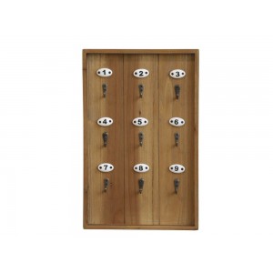 Nøglebræt med 9 kroge H40cm Nøglebræt med 9 kroge H40cm