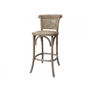 Fransk Barstol med fletsæde og ryg H103cm