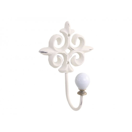 Knage med dekor og knob H13cm Knage med dekor og knob H13cm
