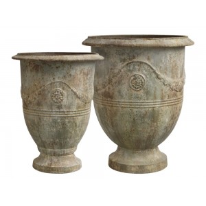 Blomster skjuler med dekor Jern Sæt med 2 H52cm-H59cm