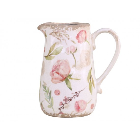 Etel kande antique creme med roser Ø20cm Etel kande antique creme med roser Ø20cm