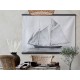 Lærred til ophæng med skib H90x120cm Nautico Lærred til ophæng med skib H90x120cm Nautico