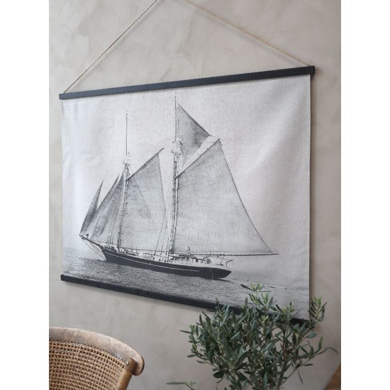 Lærred til ophæng med skib H90x120cm Nautico Lærred til ophæng med skib H90x120cm Nautico