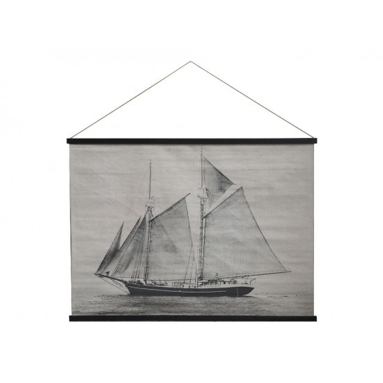 Lærred til ophæng med skib H90x120cm Nautico Lærred til ophæng med skib H90x120cm Nautico