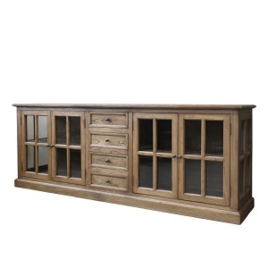 Vitrine med 4 låger og 4 skuffer B220cm