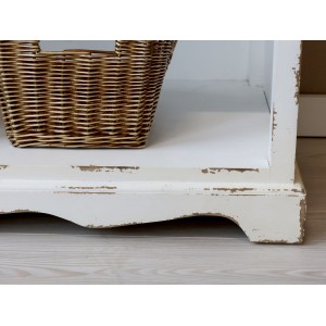 Reol med 5 hylder og dekor Hvid H200cm