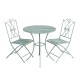 Cafésæt med 2 stole og 1 bord Grøn Ø70cm