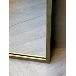 Spejl 90x180cm med liste antique messing