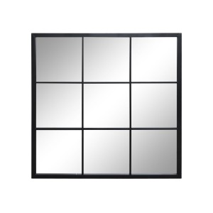 Factory Spejl 90x90cm sort kant