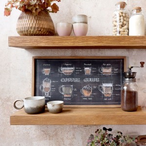 Skilt Coffee Guide - kaffemotiv og ramme Skilt Coffee Guide - kaffemotiv og ramme