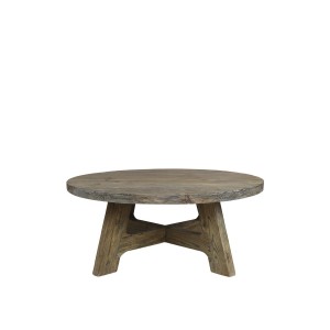 Rundt Sofabord i genbrugstræ Ø90cm