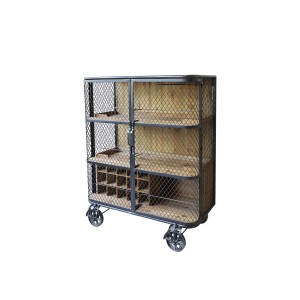 Barskab på hjul H116cm