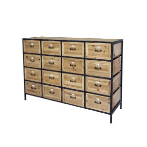 Kommode med 16 skuffer B120cm