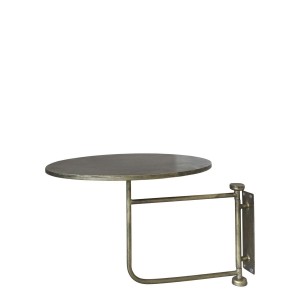 Rund svingbar hylde antique messing Ø35cm