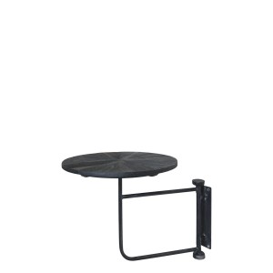 Rund svingbar hylde kulfarvet Ø30cm