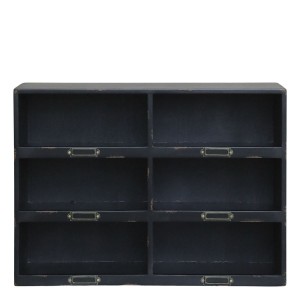 Reol med 6 rum B50cm antik sort Reol med 6 rum B50cm antik sort