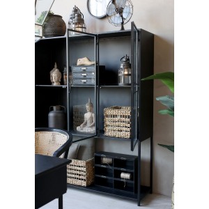 Reol med 6 rum B50cm antik sort Reol med 6 rum B50cm antik sort