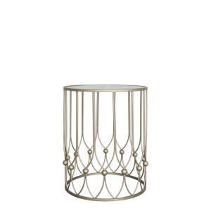 Sidebord med glasplade Ø45cm