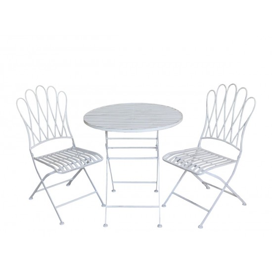 Cafésæt med 2 stole og 1 bord Ø70cm