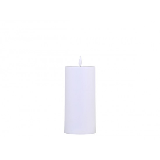 Hvid LED bloklys 2. sort. udendørs med batteri H15cm Hvid LED bloklys 2. sort. udendørs med batteri H15cm