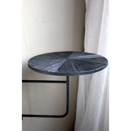 Rund metal hylde drejelig Ø35cm Kulfarvet Rund metal hylde drejelig Ø35cm Kulfarvet