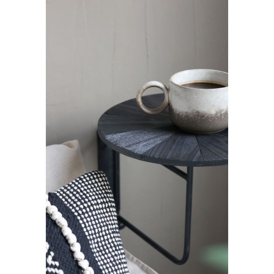 Rund svingbar hylde kulfarvet Ø30cm Rund svingbar hylde kulfarvet Ø30cm
