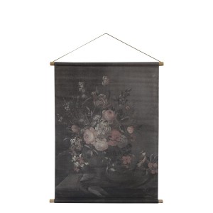 Lærred til ophæng med blomstermotiv B76xH97cm Lærred til ophæng med blomstermotiv B76xH97cm