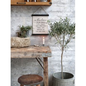 Lærred til ophæng med tekst H30cm family love