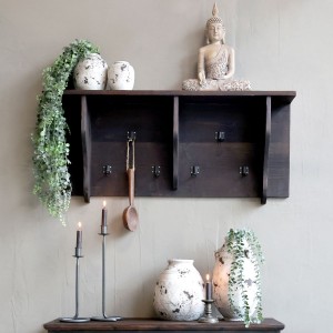 Hylde med 6 knager B99cm