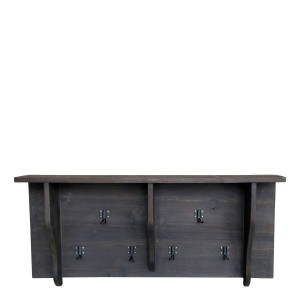 Hylde med 6 knager B99cm