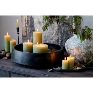 Macon bloklys Mos gul-grøn H20cm