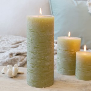 Macon bloklys Mos gul-grøn H25cm