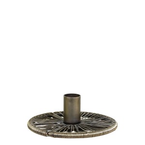 Lysestage til kertelys antique messing Ø7.5cm