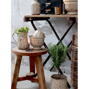 Lysestage til kertelys antique messing Ø7.5cm