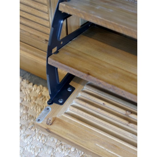 Bænk med hynde og 2 vippeskuffer B110cm Bænk med hynde og 2 vippeskuffer B110cm