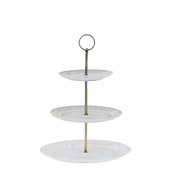 Etagere med 3 lag i glas H35cm