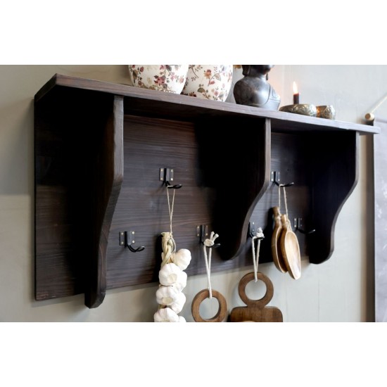 Hylde med 6 knager B99cm Hylde med 6 knager B99cm