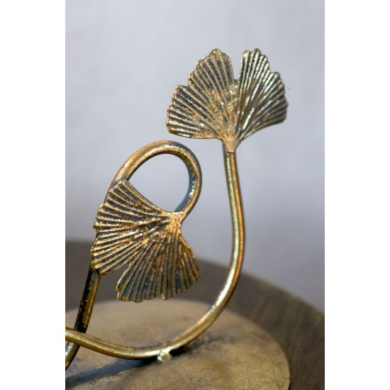 Kammerstage med blade anitque messing H12cm